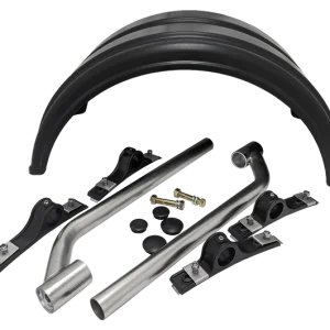 Phoenix USA Single 20" Half Poly Fender w/Brackets & Hardware (HFP20H)