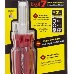 Picquic 08107 Dash 7 Screwdriver w/ P1,2,3, / R1,2 / S 3/16in., 1/4in.