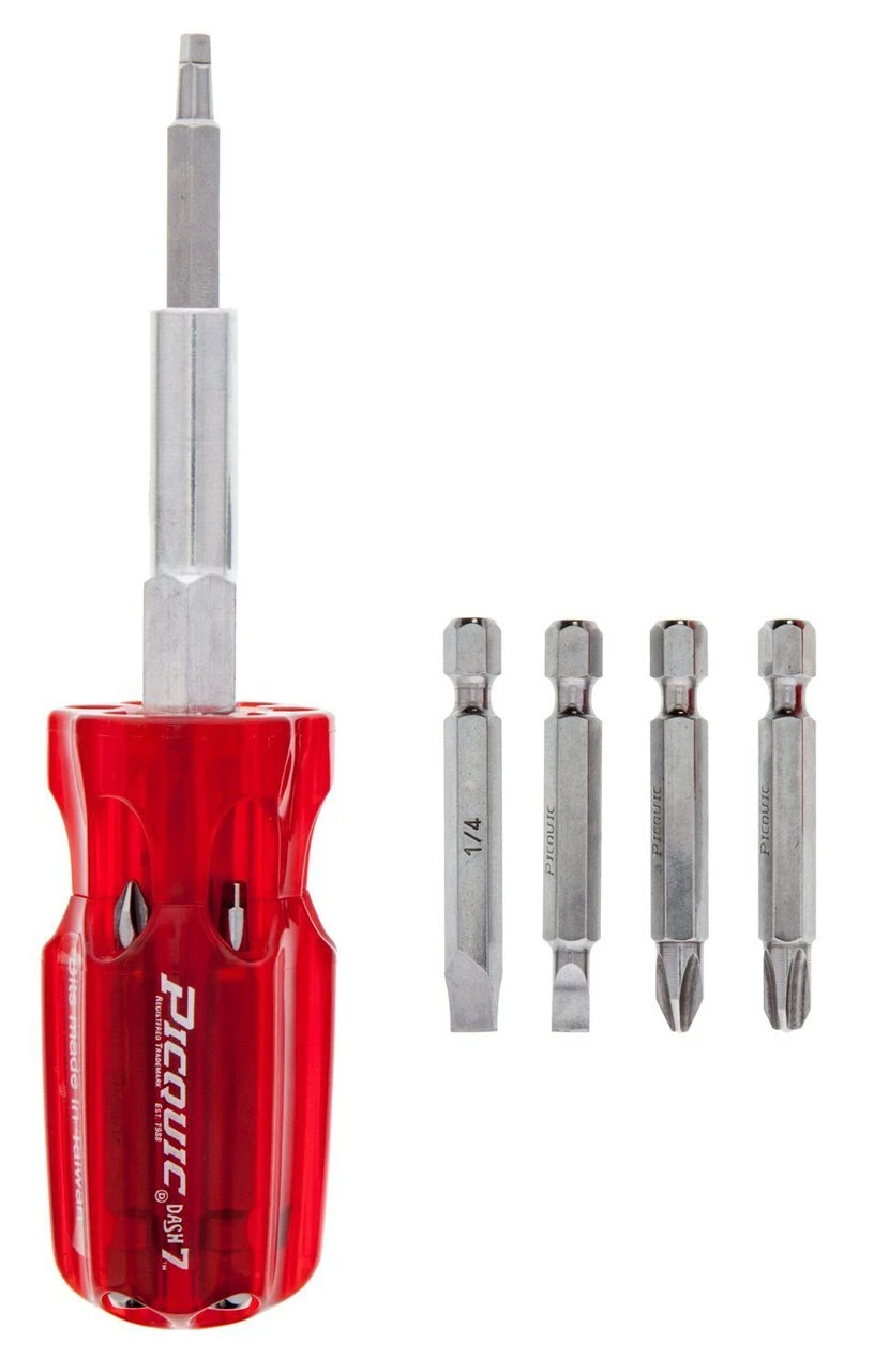 Picquic 08107 Dash 7 Screwdriver w/ P1,2,3, / R1,2 / S 3/16in., 1/4in. — product image 2