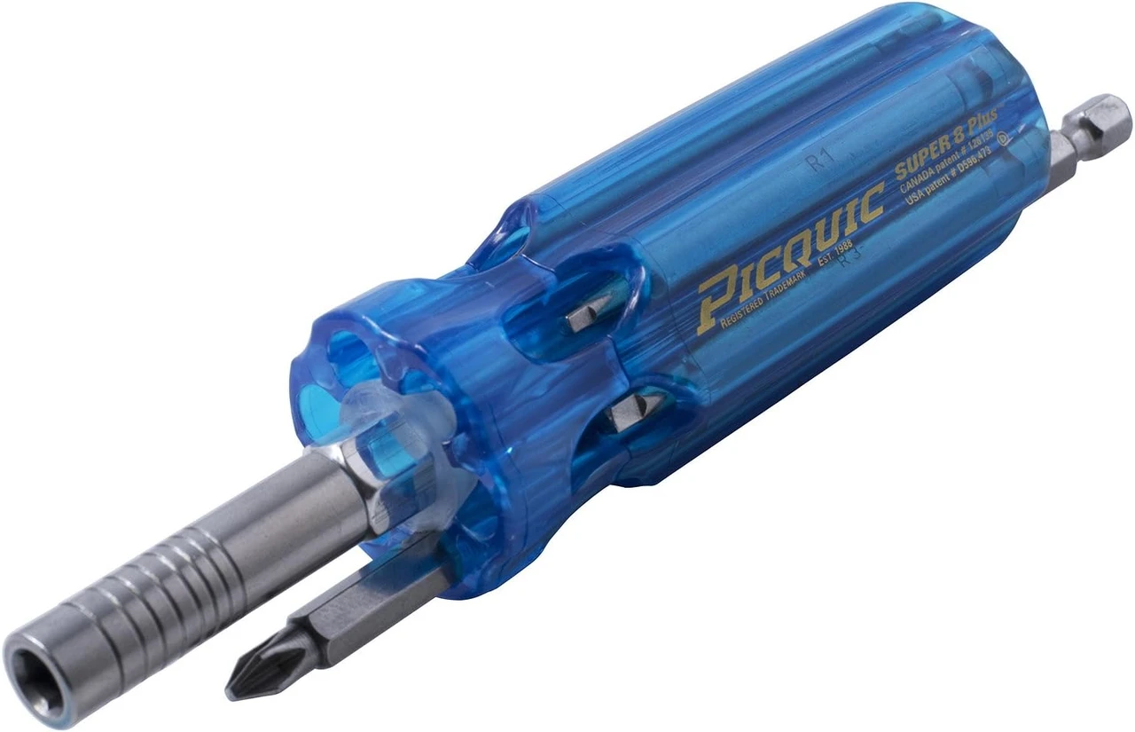 Picquic Carded Hvac 7 Bit Multi Bit Screwdriver Nutdriver, Blue (98883) — product image 2
