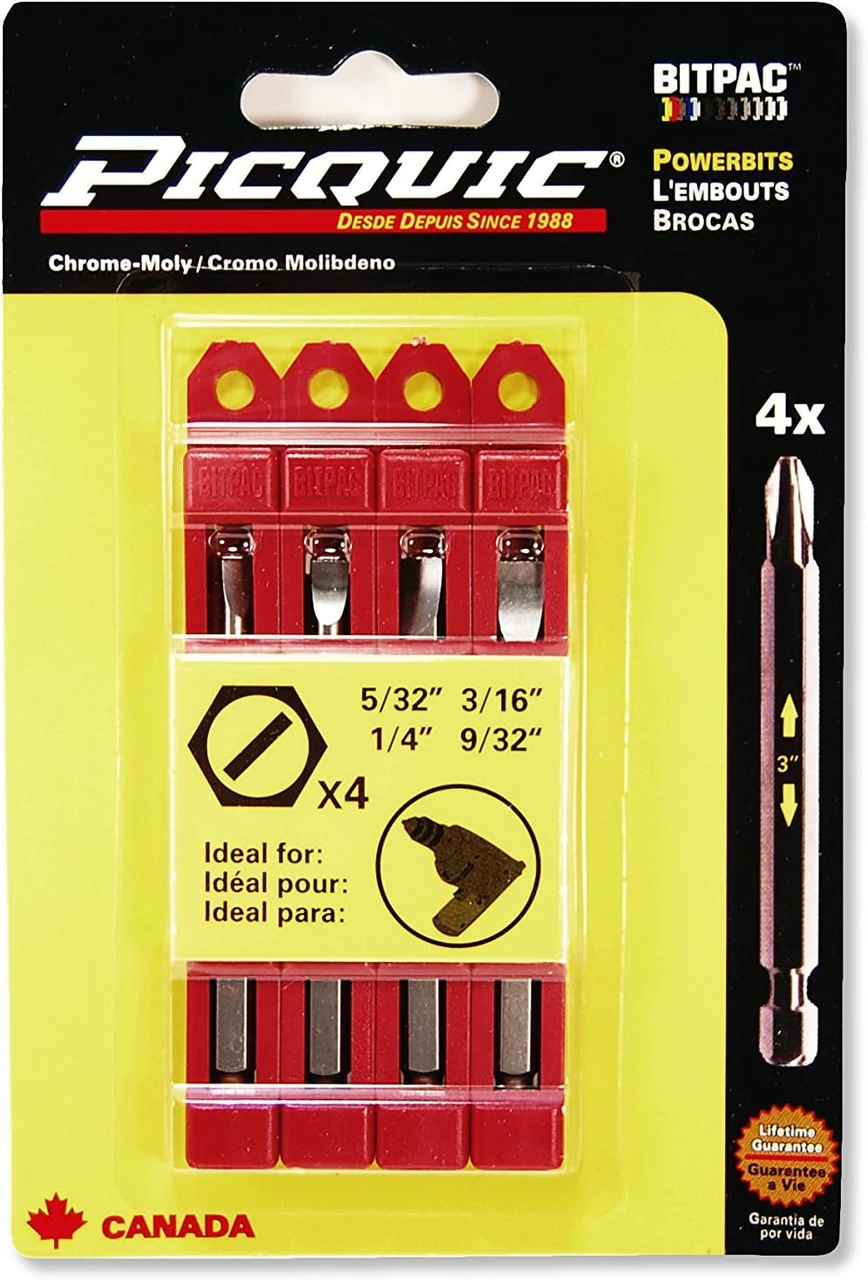 Picquic Sae Slotted Set 5/32, 3/16, 1/4, 9/32 In (95008)