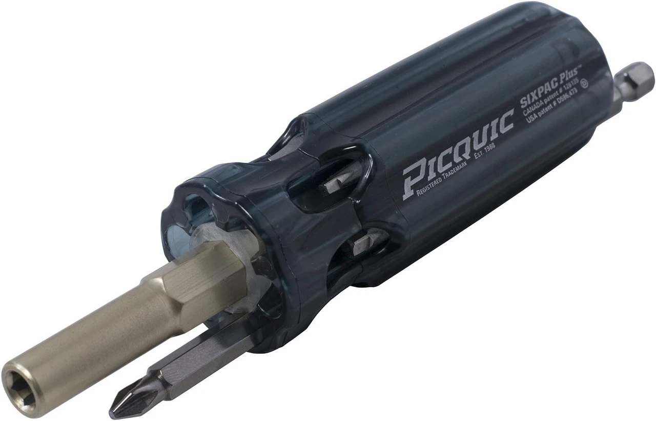 Picquic Sixpac Plus 7 Bit Multi-Bit Screwdriver, Bulk, Black (88101B) — product image 2