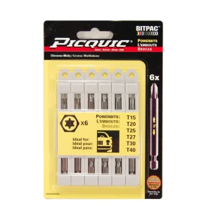 Picquic Torx Set T15, T20, T25, T27, T30, T40 (95003)