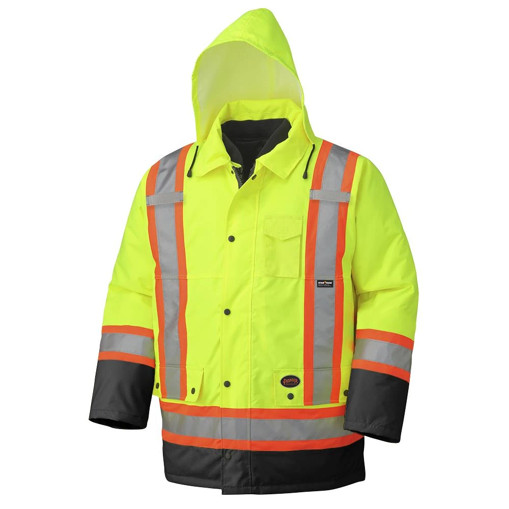 Pioneer Safety 100% Waterproof 7-in-1 Parka, Hi-Vis Yellow/Green (V1120161U-S) — product image 3