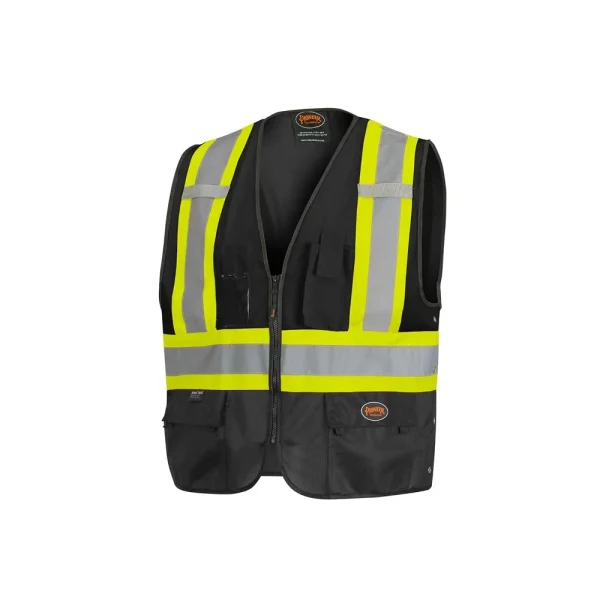 Pioneer Safety High Visibility Tricot Surveyor Safety Vest 4/5XL (V1021571U-4/5XL)