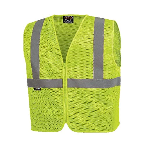 Pioneer Safety Hi-Vis Reflective Mesh Safety Vest for Men, Neon (V1025060U-XL)