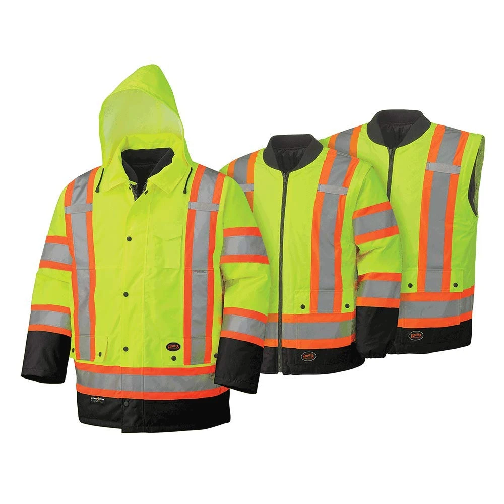 Pioneer Safety High Visibility Waterproof 6-in-1 Parka Yellow 4XL (V1120161U-4XL) — product image 2
