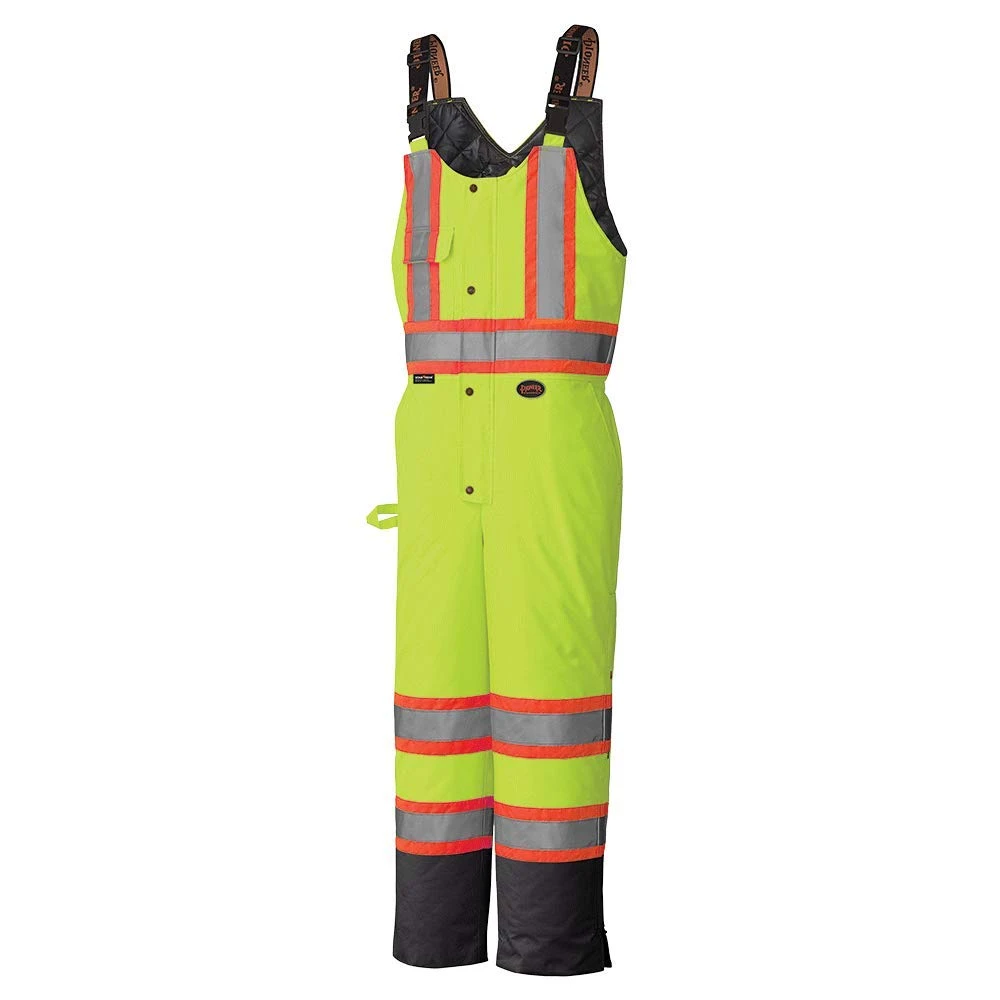 Pioneer Safety High Visibility Waterproof, Windproof Bib Pant, Yellow, L (V1120661U-L)