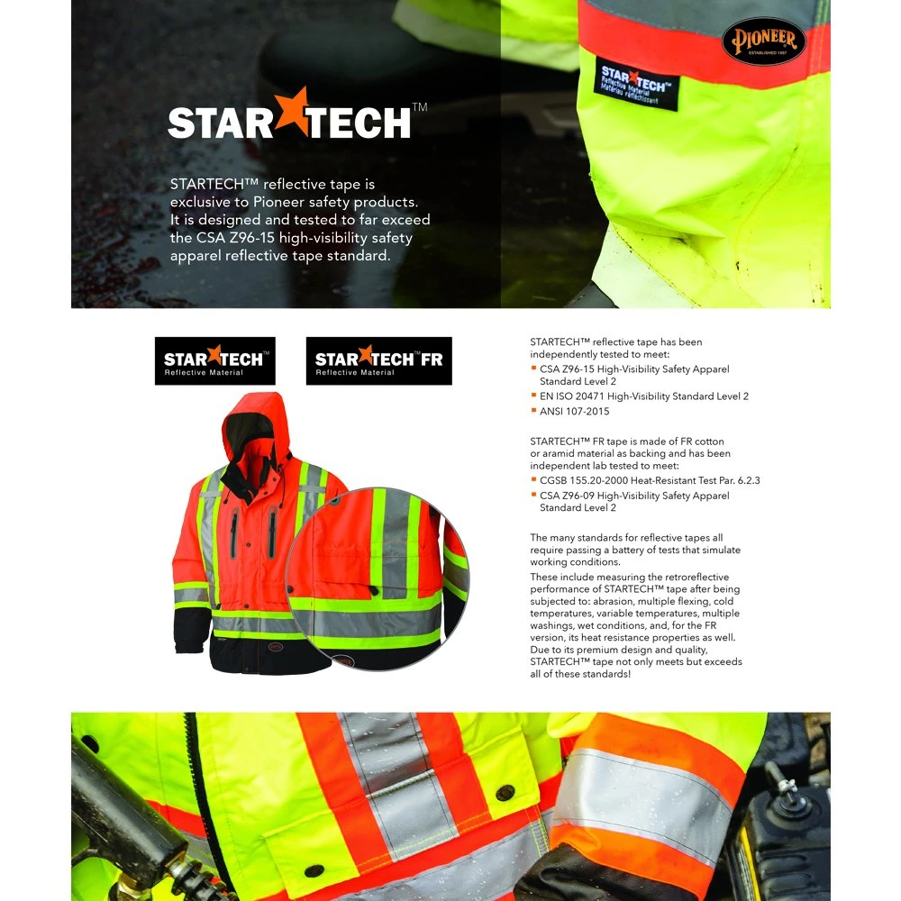 Pioneer Safety High Visibility Waterproof, Windproof Bib Pant, Yellow, L (V1120661U-L) — product image 2