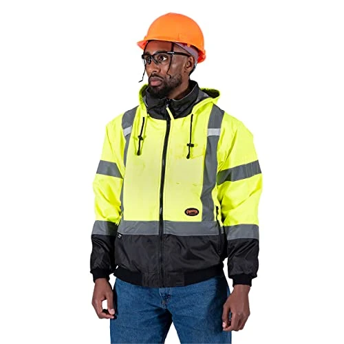 Pioneer Safety High Visibility Bomber Jacket, Yellow/Black (V1130460U-L) — product image 2