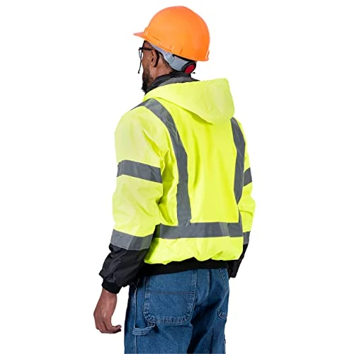 Pioneer Safety High Visibility Bomber Jacket, Yellow/Black (V1130460U-L) — product image 3