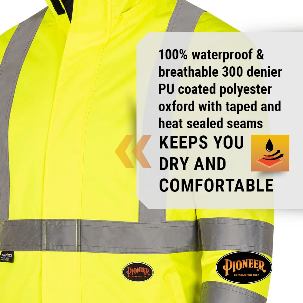 Pioneer Safety Reversible Safety Jacket Hi-Vis Yellow/Black (V1140460U-XL) — product image 2
