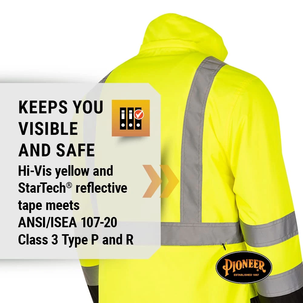 Pioneer Safety Reversible Safety Jacket Hi-Vis Yellow/Black (V1140460U-XL) — product image 3