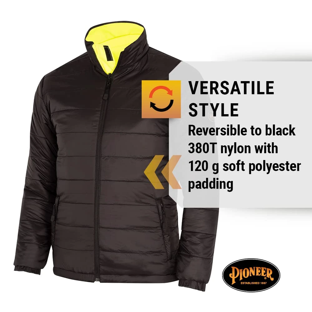 Pioneer Safety Reversible Safety Jacket Hi-Vis Yellow/Black (V1140460U-XL) — product image 5