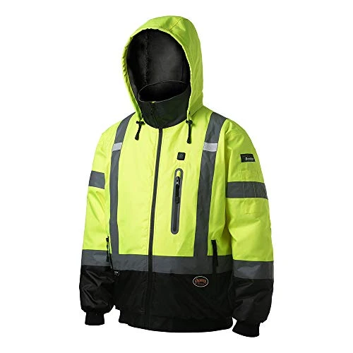 Pioneer Safety Nano Heated Insulated Safety Jacket Yellow/Green, XL (V1210160U-XL)