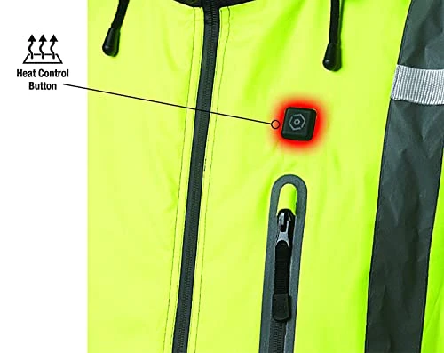 Pioneer Safety Nano Heated Insulated Safety Jacket Yellow/Green, XL (V1210160U-XL) — product image 4