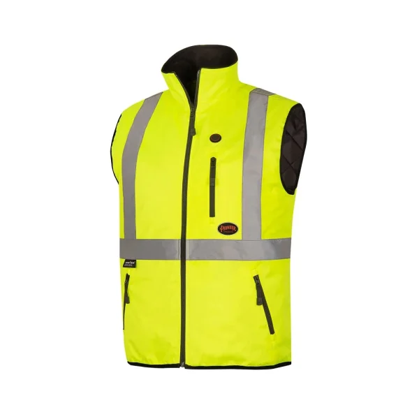 Pioneer Safety Heated Safety Vest - Hi-Vis Yellow and Black (V1210260U-L)