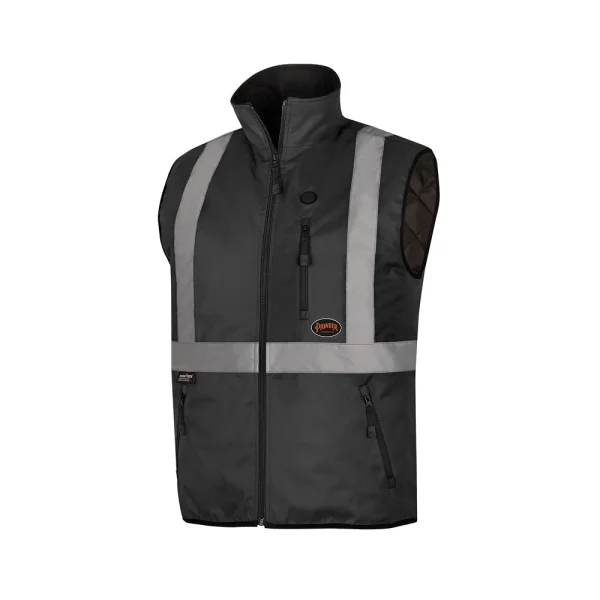 Pioneer Safety Heated Safety Vest Hi-Vis Yellow and Black (V1210270U-XL)