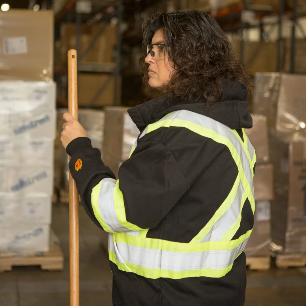 Pioneer Safety Hi-Vis Black Cotton Safety Hoodie, XL (V2570470U-XL) — product image 2