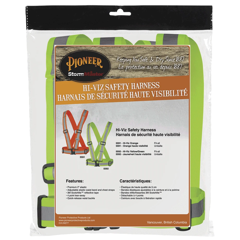 Pioneer Hi-Viz 2" Adjustable Safety Sash - Yellow/Green (V1040860U) — product image 4