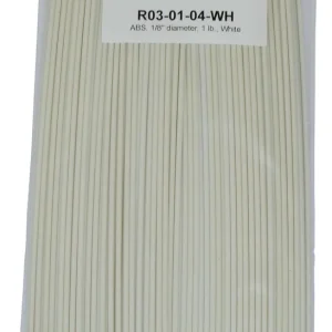 Polyvance Abs Rod, 1/8" Diameter, 1 Lb., White (R03-01-04-WH)