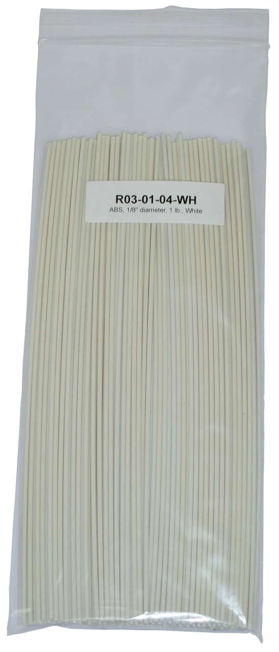 Polyvance Abs Rod, 1/8" Diameter, 1 Lb., White (R03-01-04-WH)