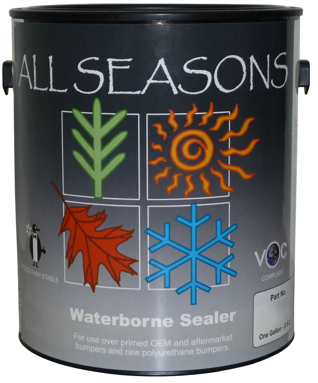 Polyvance All Seasons Waterborne Flexible Bumper Sealer, White - Gallon (420031)