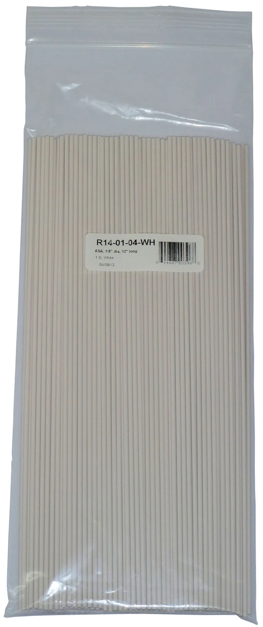 Polyvance Asa, 1/8" Diameter, 1 Lb., White (R14-01-04-WH)
