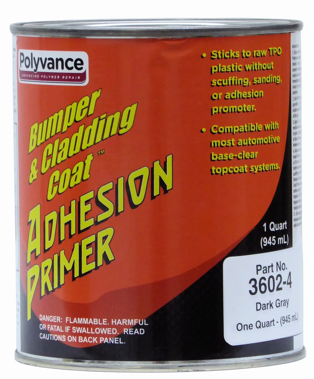 Polyvance Bumper And Cladding Coat Adhesion Primer - Dk Gray Quart (621735)