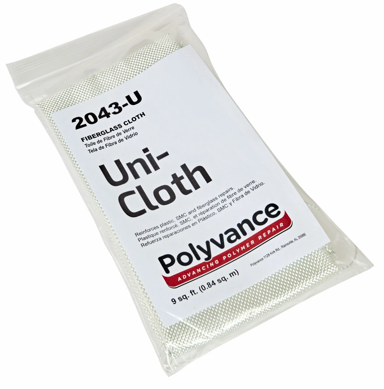 Polyvance Fiberglass Cloth, 9 Sq. Ft. (0.84 Sq. M) (2043-U)