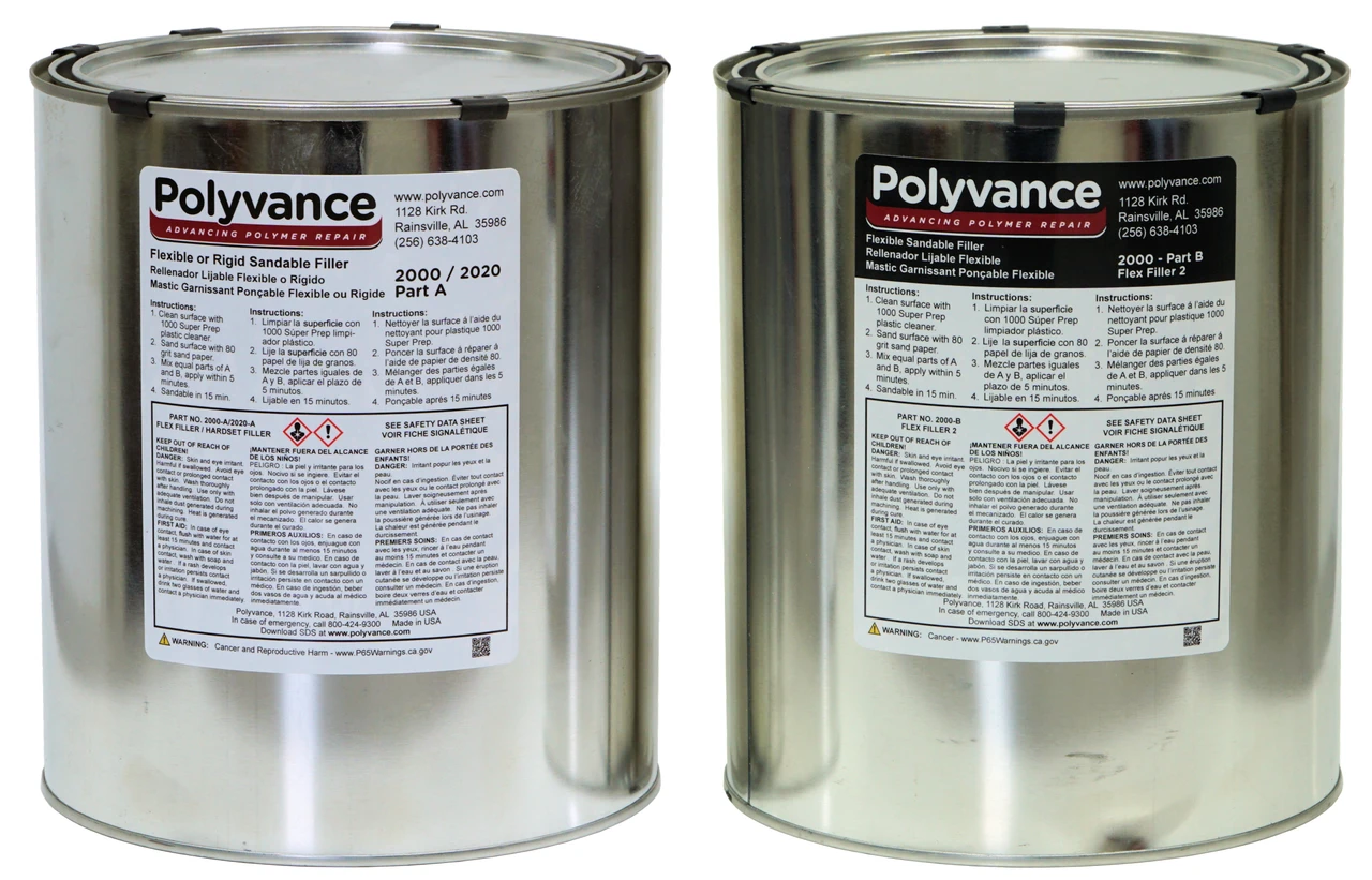 Polyvance Flex Filler Flexible Epoxy Adhesive/Filler, Gallon Kit (2000-1)
