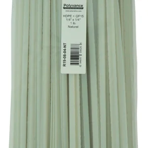 Polyvance Hdpe+Gf15 Corner Rod, 1/4" X 1/4", 1 Lb., Natural (R19-08-04-NT)