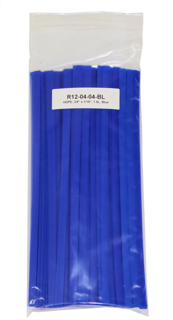 Polyvance High Density Polyethylene (Hdpe), 3/8" X 1/16", 1 Lb., Blue (R12-04-04-BL)