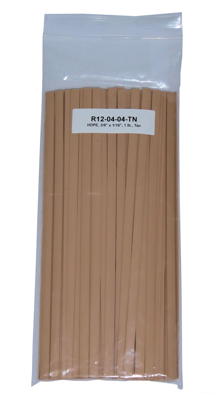 Polyvance High Density Polyethylene (Hdpe), 3/8" X 1/16", 1 Lb., Tan (R12-04-04-TN)