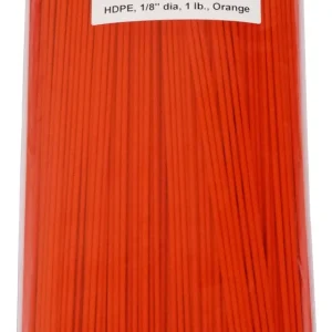 Polyvance High Density Polyethylene (Hdpe) Rod, 1/8" Diameter, 1 Lb., Orange (R12-01-04-OR)