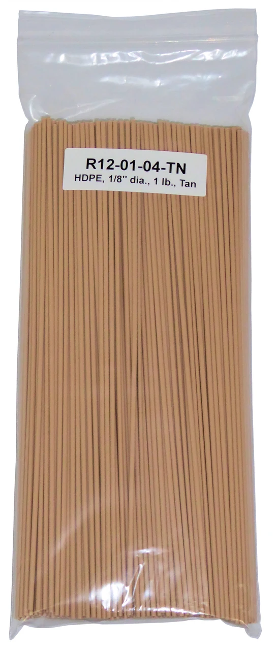 Polyvance High Density Polyethylene (Hdpe) Rod, 1/8" Diameter, 1 Lb., Tan (R12-01-04-TN)