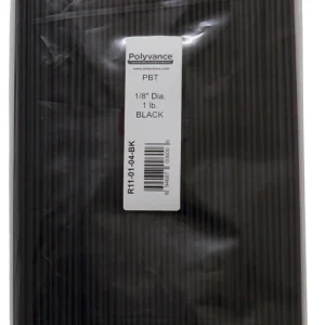 Polyvance Pbt Welding Rod, 1/8" Round, 1 Lb., Black (Approx. 174 Sticks Per Pack) (R11-01-04-BK)