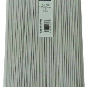 Polyvance Pc+Abs Rod, 1/8" Diameter, 1 Lb., White (R20-01-04-WH)
