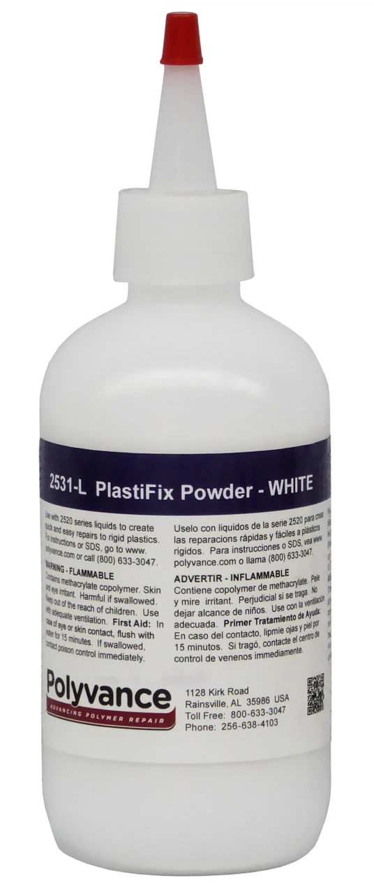 Polyvance Plastifix Powder, Small, 8 Fl Oz (236 Ml) White (2531-L)