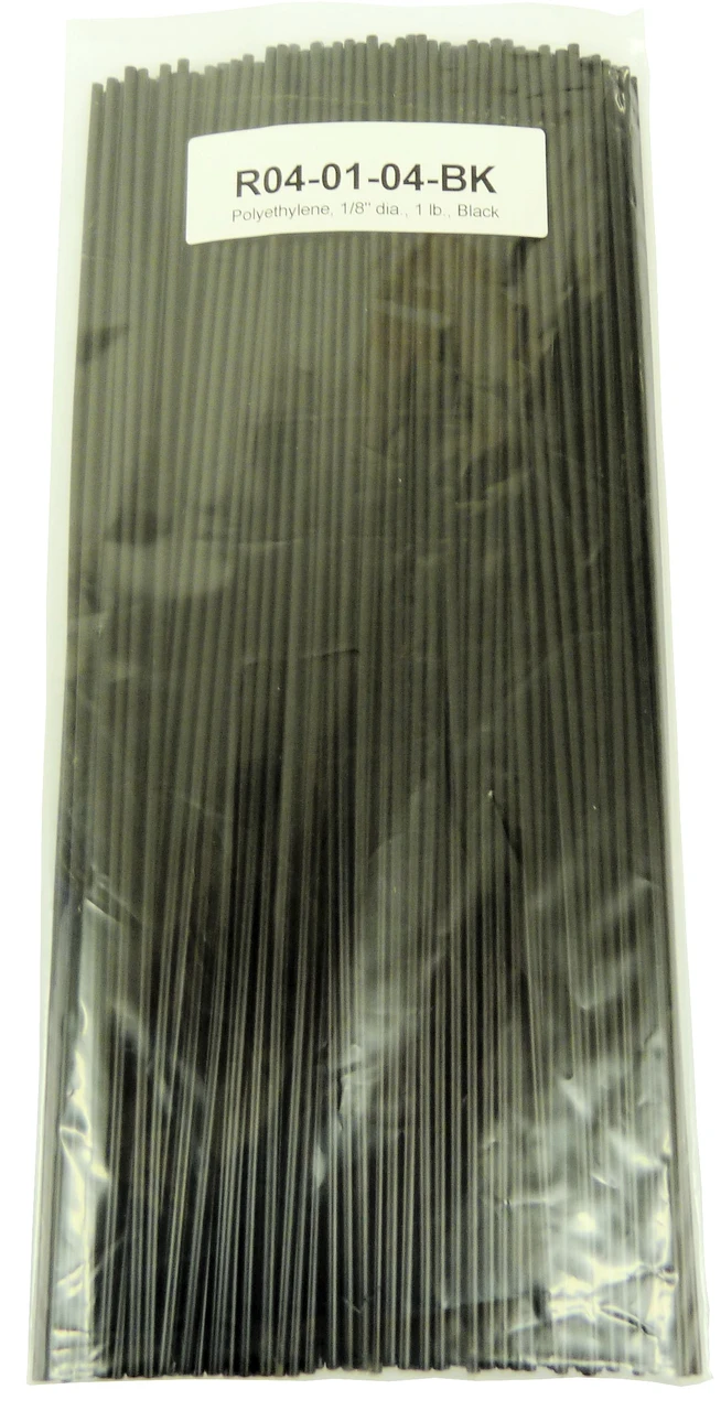 Polyvance Polyethylene Rod (Ldpe), 1/8" Diameter, 1 Lb., Black (R04-01-04-BK)