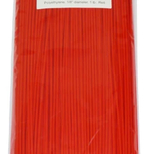 Polyvance Polyethylene Rod (Ldpe), 1/8" Diameter, 1 Lb., Red (R04-01-04-RD)