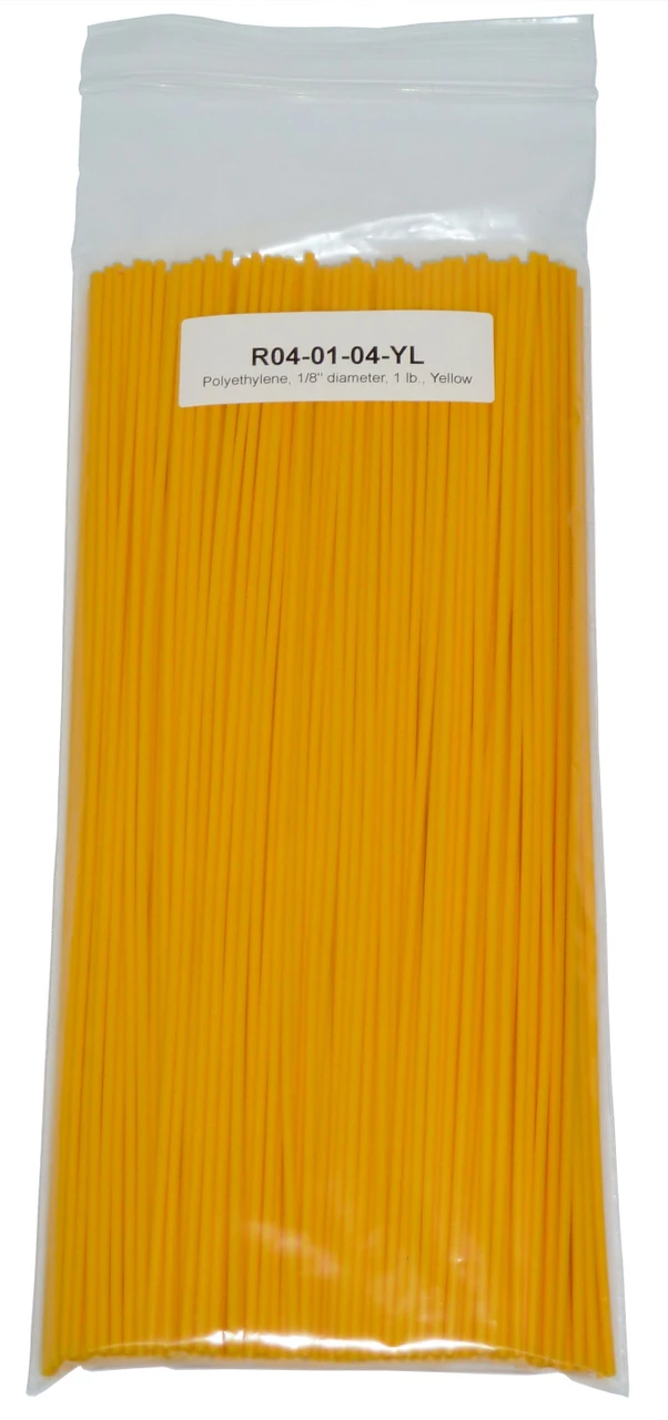 Polyvance Polyethylene Rod (Ldpe), 1/8" Diameter, 1 Lb., Yellow (R04-01-04-YL)