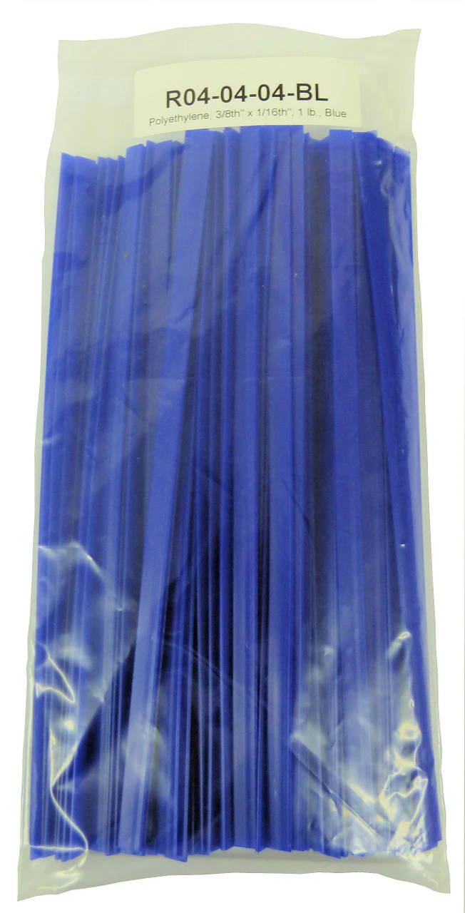 Polyvance Polyethylene Strip (Ldpe,) 3/8" X 1/16", 1 Lb., Blue (R04-04-04-BL)