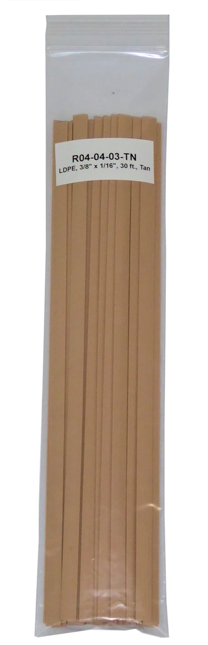 Polyvance Polyethylene Strip (Ldpe,) 3/8" X 1/16", 30 Ft., Tan (R04-04-03-TN)