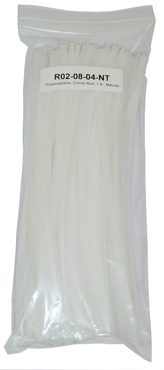 Polyvance Polypropylene Corner Rod, 1/4" X 1/4", 1 Lb, Natural (R02-08-04-NT)