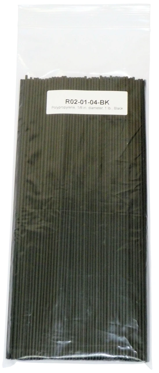 Polyvance Polypropylene Rod, 1/8" Diameter, 1 Lb., Black (R02-01-04-BK)