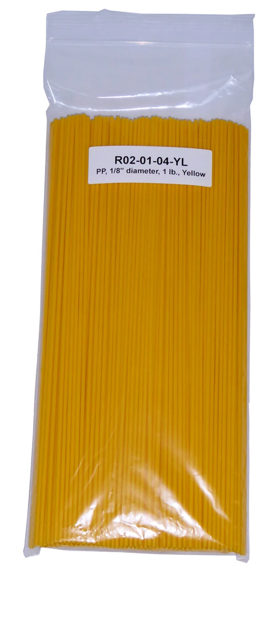 Polyvance Polypropylene Rod, 1/8" Diameter, 1 Lb., Yellow (R02-01-04-YL)
