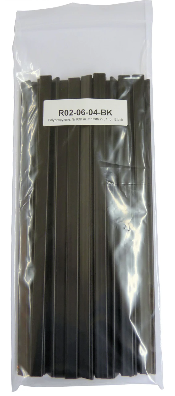 Polyvance Polypropylene Strip, 1/2" X 3/32", 1 Lb., Black (R02-06-04-BK)