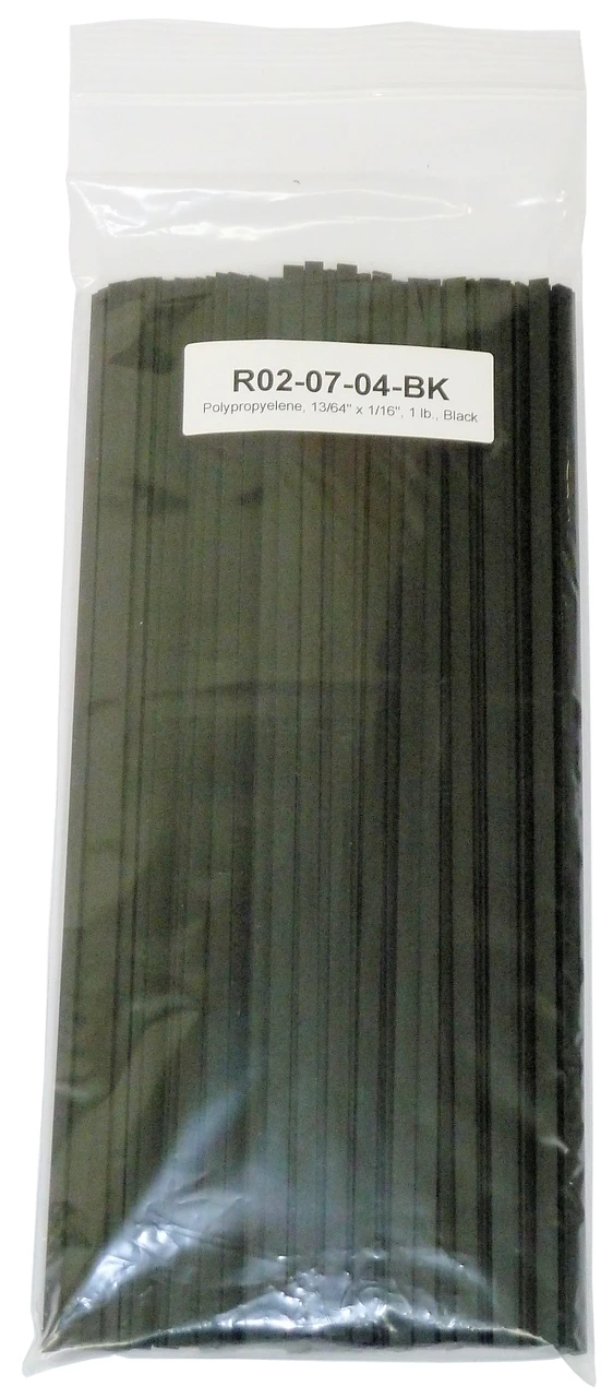 Polyvance Polypropylene Strip, 13/64" X 1/16", 1 Lb., Black (R02-07-04-BK)