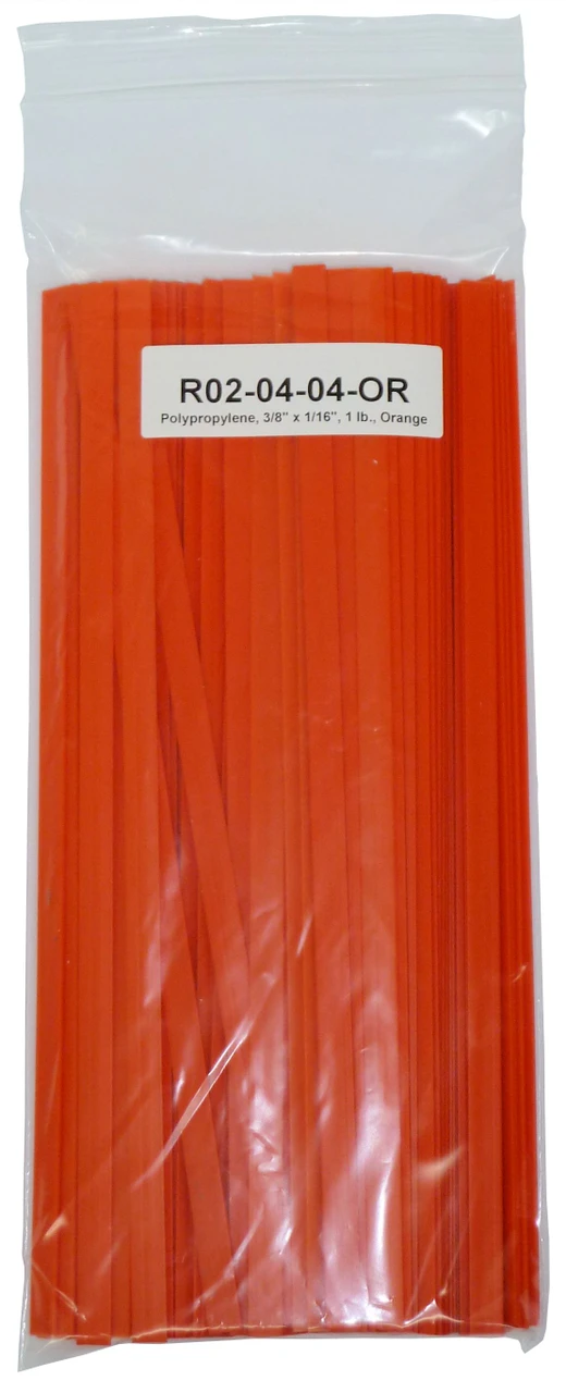 Polyvance Polypropylene Strip, 3/8" X 1/16", 1 Lb., Orange (R02-04-04-OR)